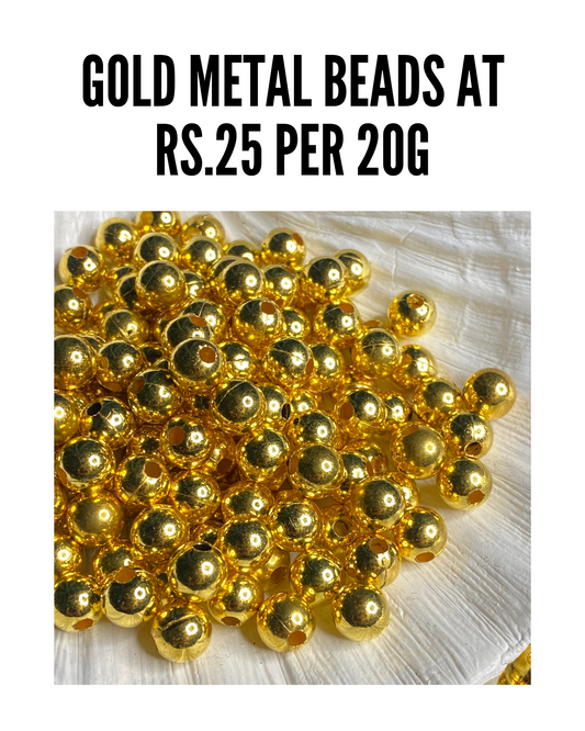 Metal Gold Beads (100gm)