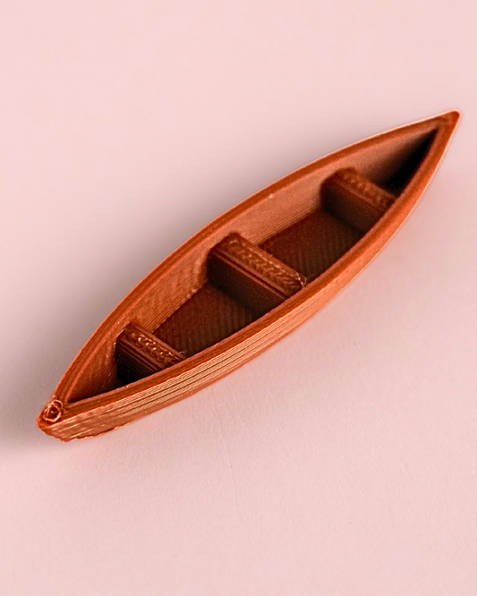 3 Inches 3D Printed Brown Boat (Set Of 5)