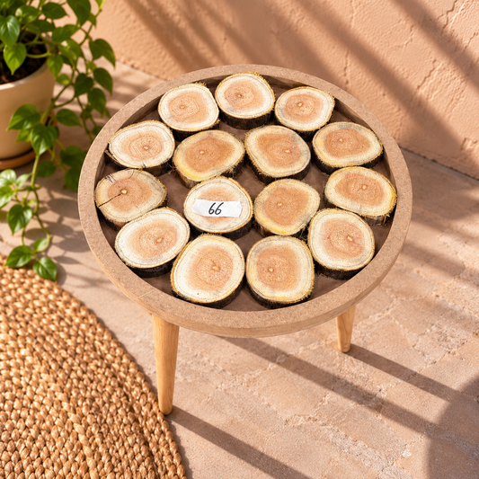 16" Framed Round River Table with Wooden Legs [Style 66]