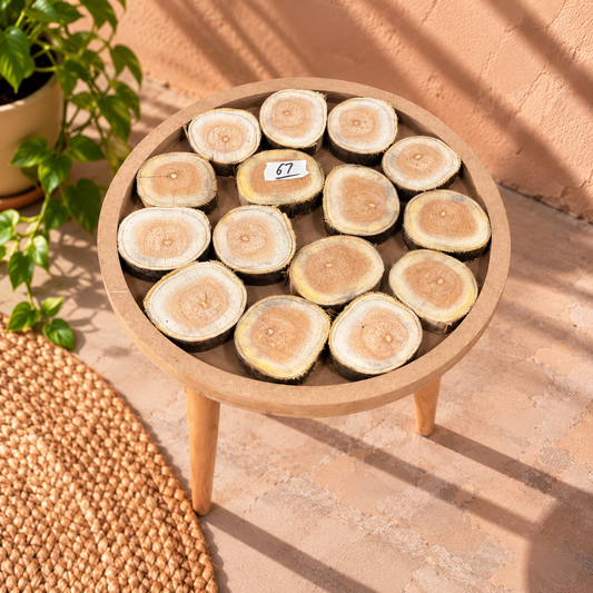 16" Framed Round River Table with Wooden Legs [Style 67]