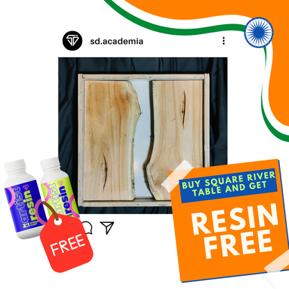 Square River Table + 2:1 Resin Hardner- 300gm