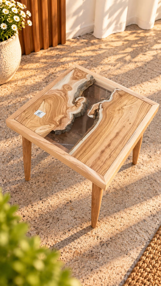 17x17" Wood River Table Base with Legs [Style 6]