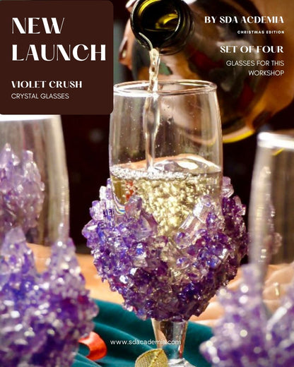 Violet Crush Crystal Glass Kit (Set of 4 Glasses)