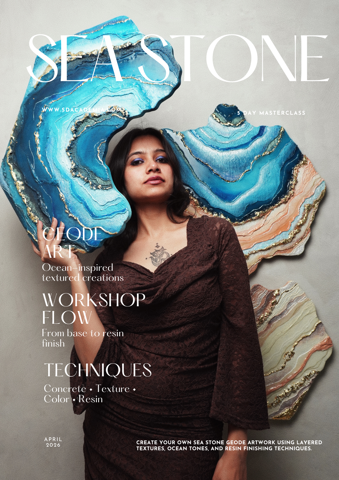 Sea Stone Resin Geode