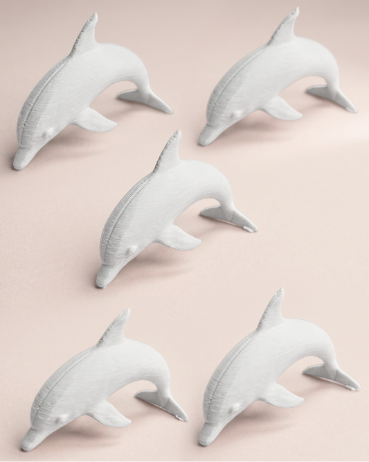3D Printed Dolphin Miniature Figures (Set of 5)