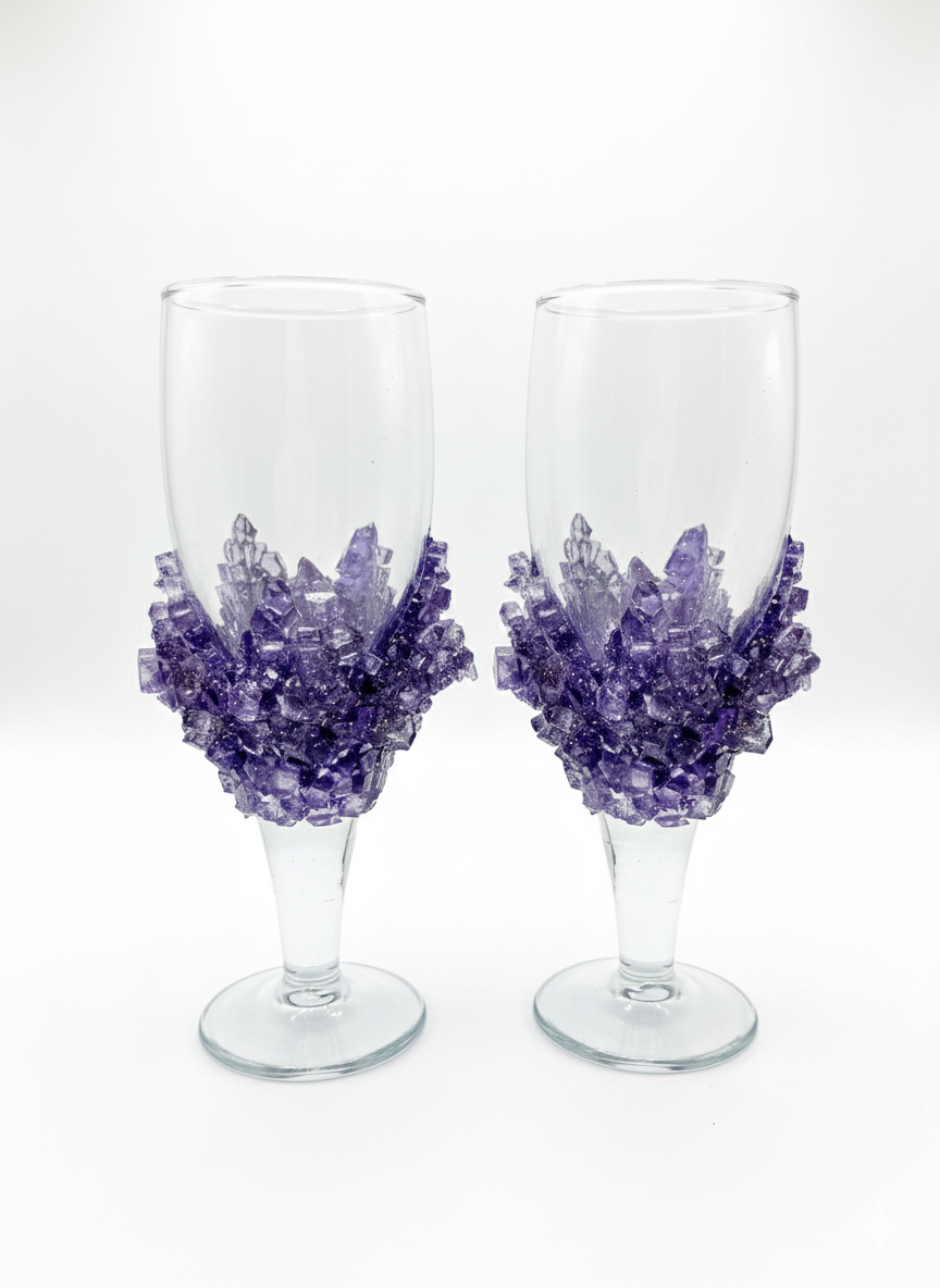 Violet Crush Crystal Glass Kit (Set of 4 Glasses)