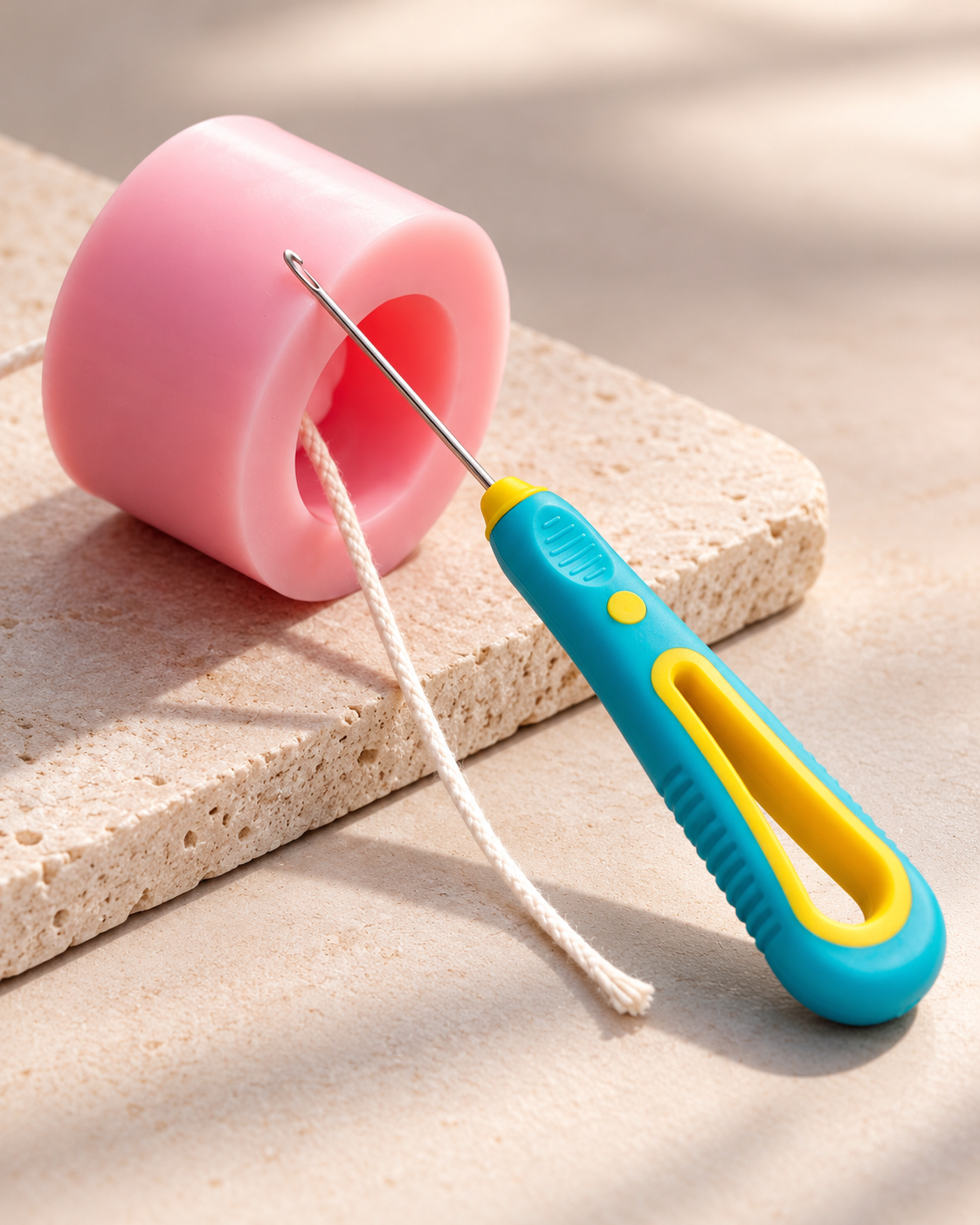 Candle Wick Threading Needle & Piercing Tool with Ergonomic Handle