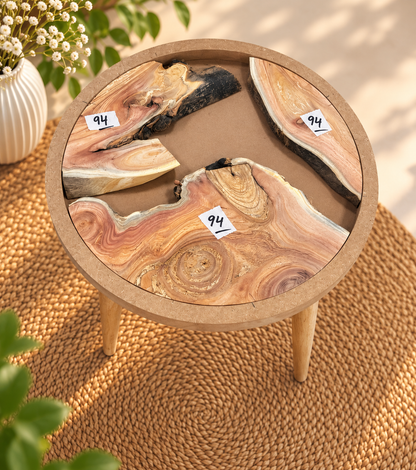 16" Framed Round River Table with Wooden Legs [Style 94]