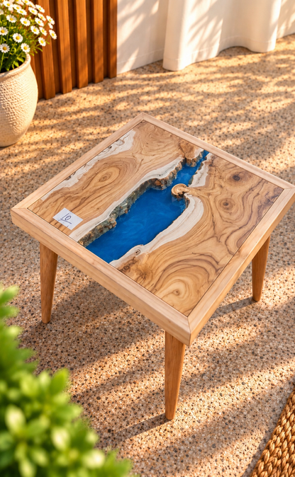 17x17" Wood River Table Base with Legs [Style 10]