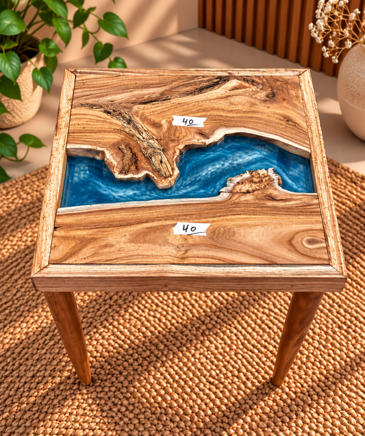 17x17" Wood River Table Base with Legs [Style 40]
