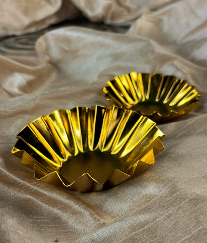 Floral Mithaas : Gold plated Urlis - Set Of 10
