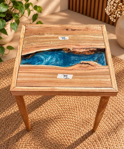 17x17" Wood River Table Base with Legs [Style 34]