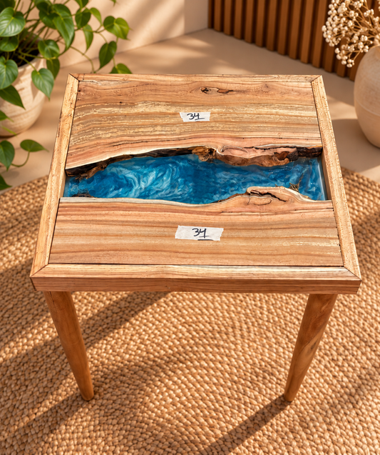 17x17" Wood River Table Base with Legs [Style 34]
