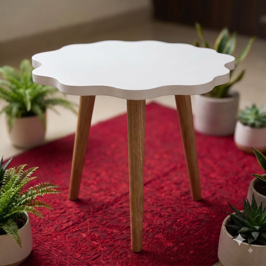 Wavy Round Acrylic MDF Table