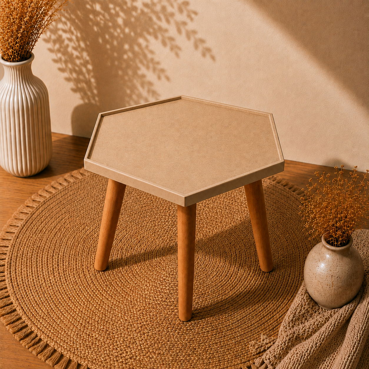 Hexagon MDF Table w/Border