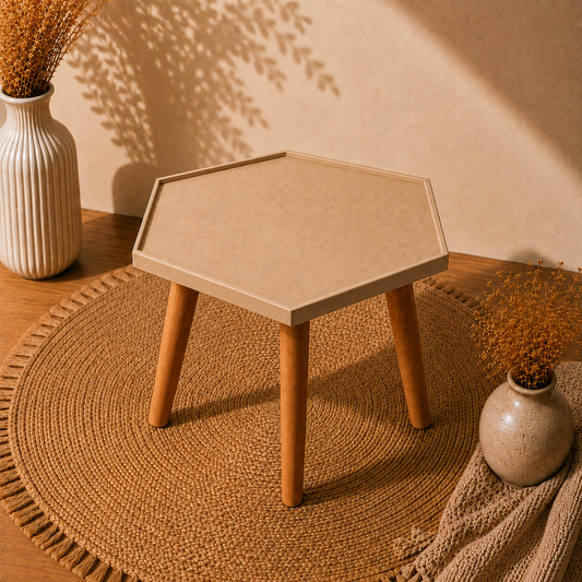 Hexagon MDF Table w/Border