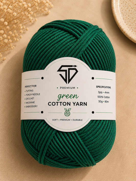 Green Cotton Yarn Ball