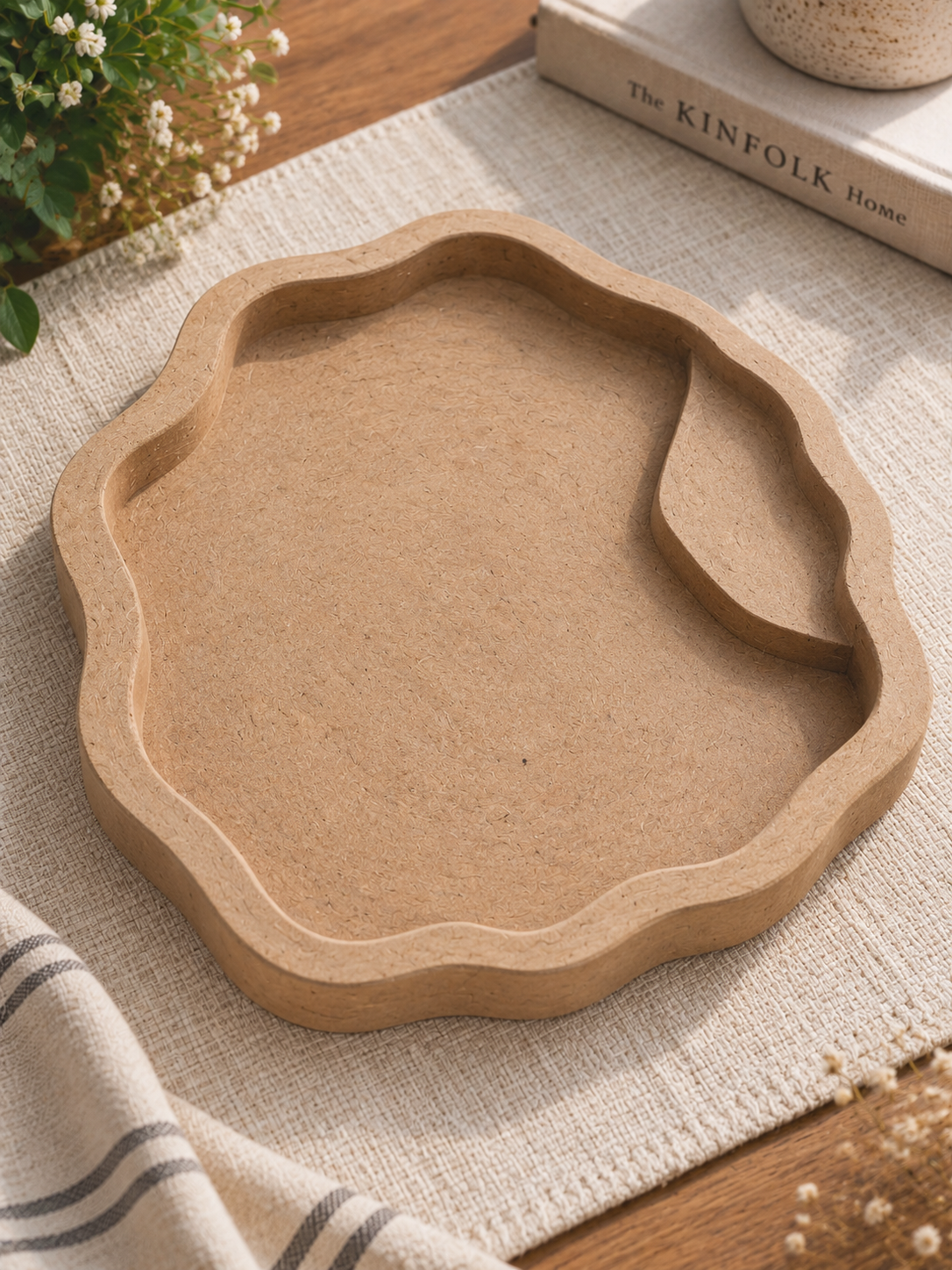 10" Wavy Wooden Craft Base