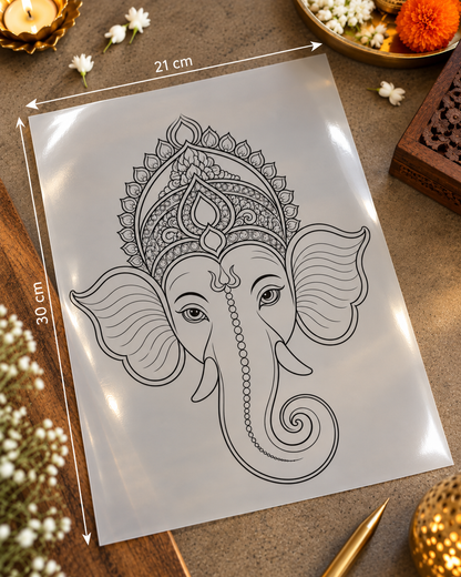 Printed Ganpati For Tracing