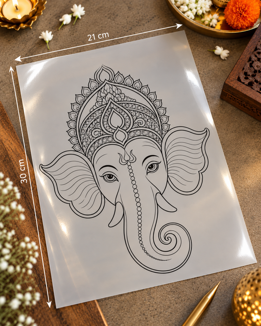 Printed Ganpati For Tracing