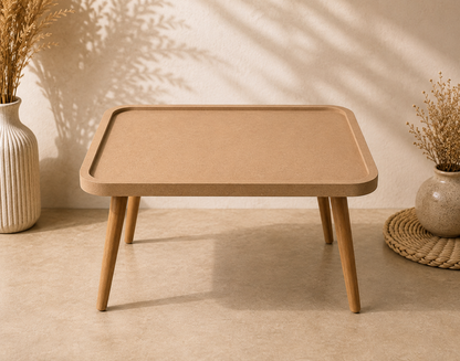 Rectangle MDF Resin Art Table with Raised Edge