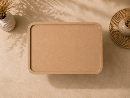 Rectangle MDF Resin Art Table with Raised Edge