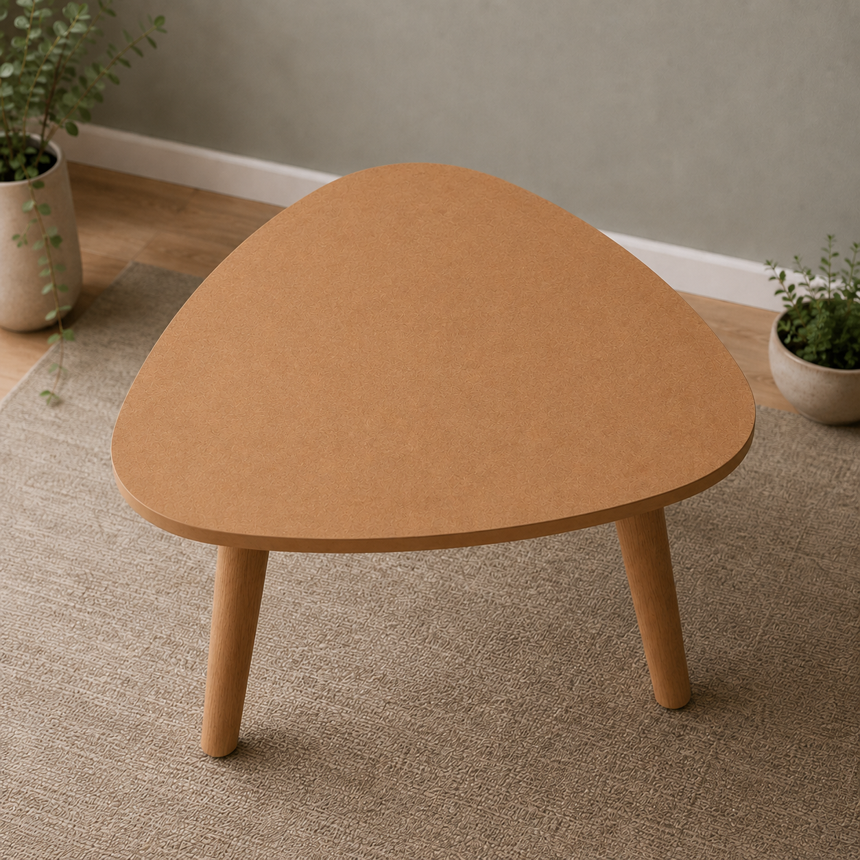 Rounded Triangle MDF Table