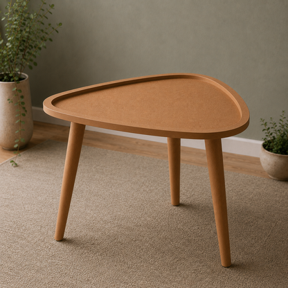 Rounded Triangle MDF Table w/Border