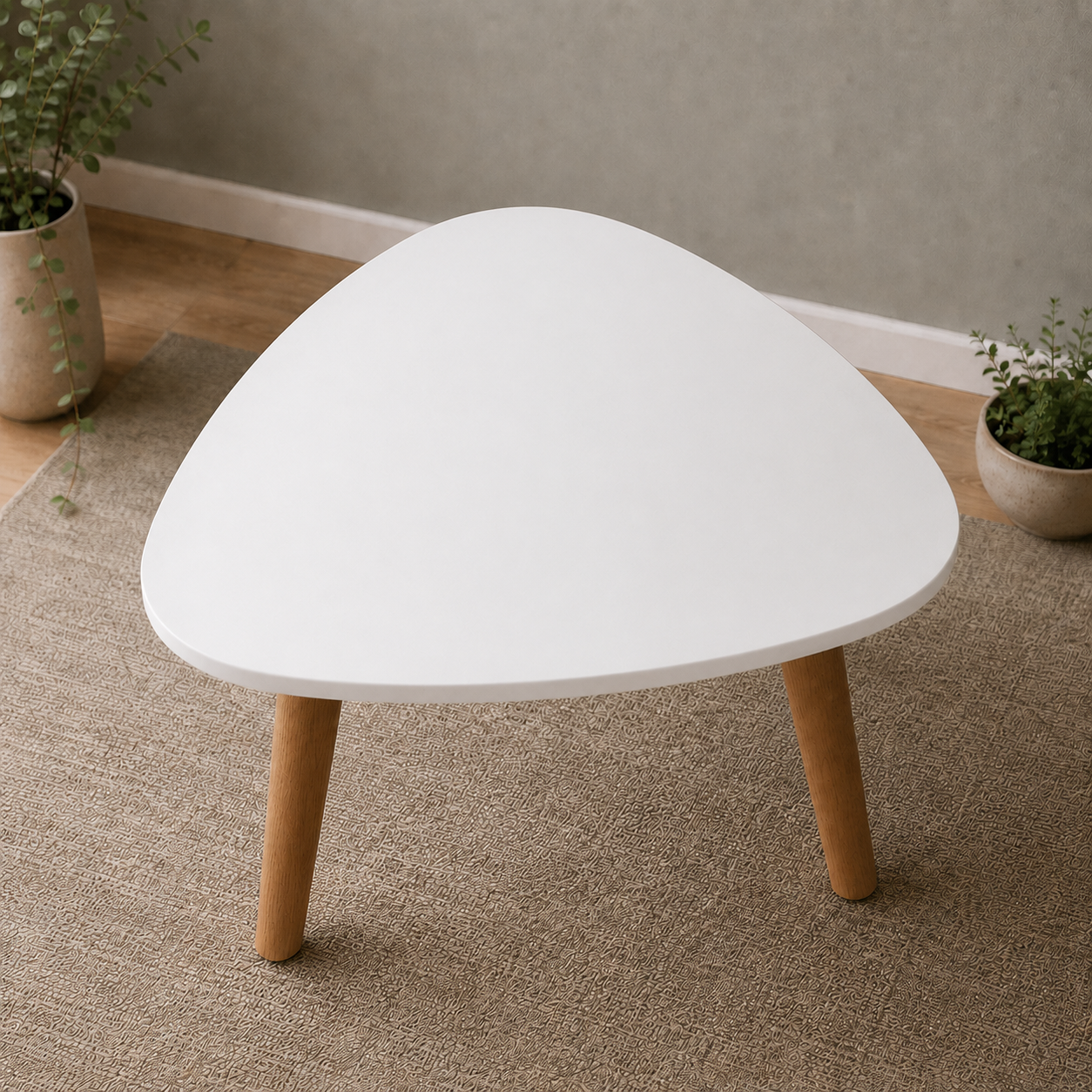 Rounded Triangle Acrylic MDF Table