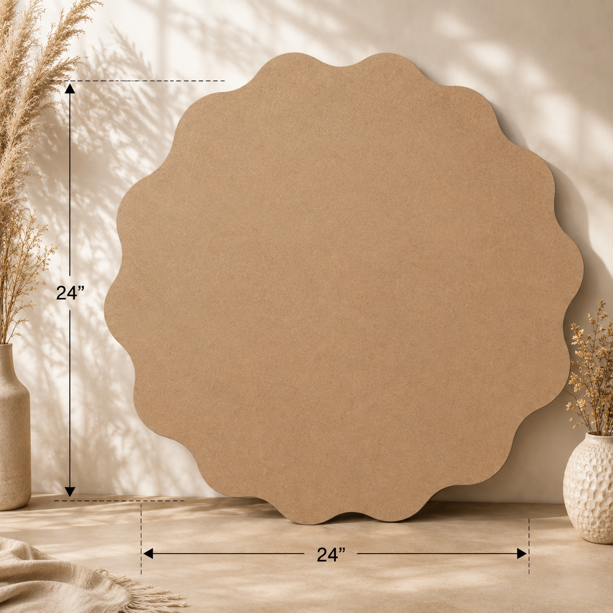 Wavy Round MDF Table