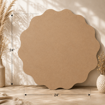 Wavy Round MDF Table