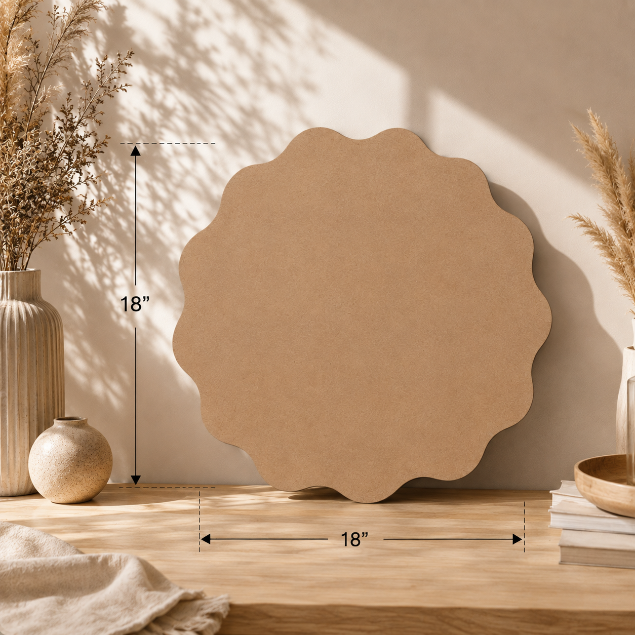 Wavy Round MDF Table