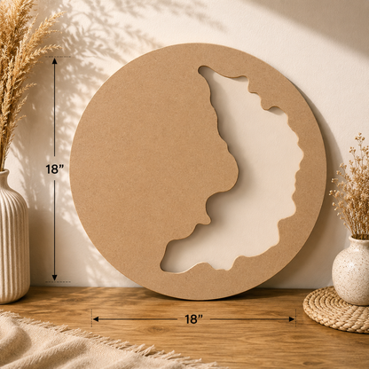 Round Abstract Pattern MDF Table