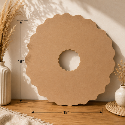 Wavy Round MDF Table with Center Hole