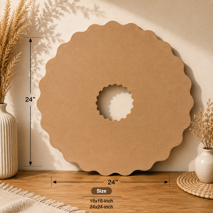 Wavy Round MDF Table with Center Hole