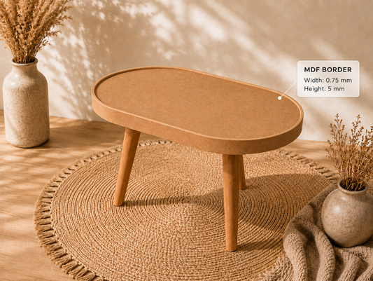 Oval MDF Table w/Border