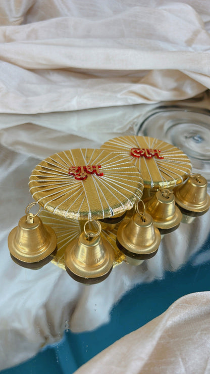 Round Bell Shubh Labh Hanging - Set Of 10