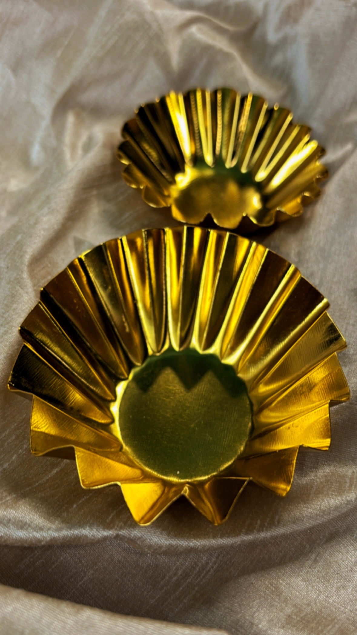 Floral Mithaas : Gold plated Urlis - Set Of 10
