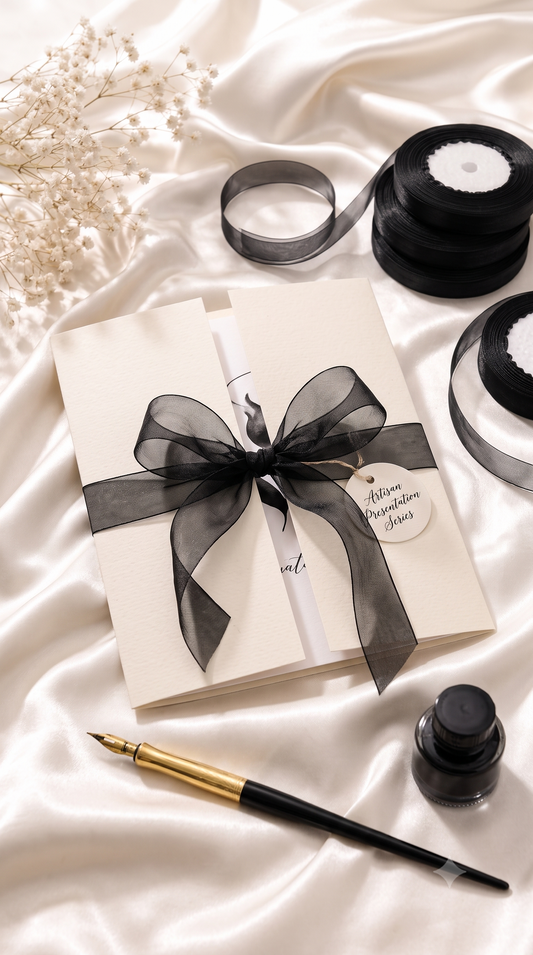 0.5 Inch Black Organza Ribbon (38 Yards) | Sheer Craft & Favor Ribbon