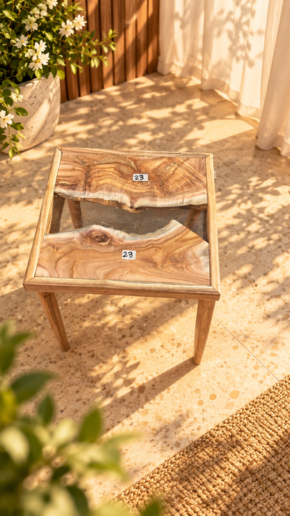 17x17" Wood River Table Base with Legs [Style 23]