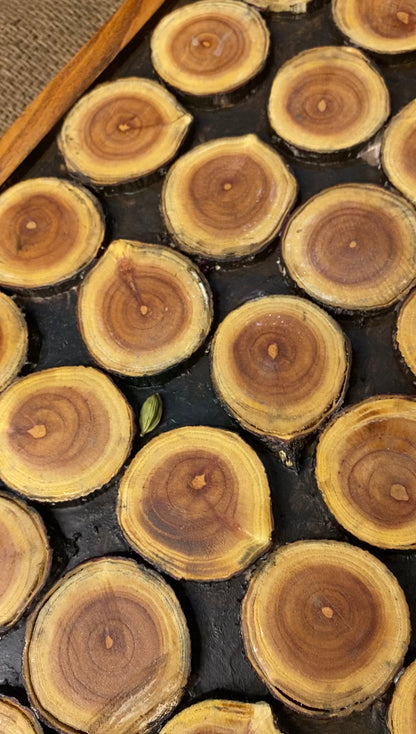 Mini Logs Square Table with Legs