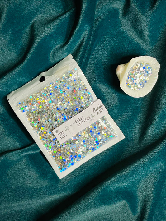 Silver Flake Glitters (25 Grams)