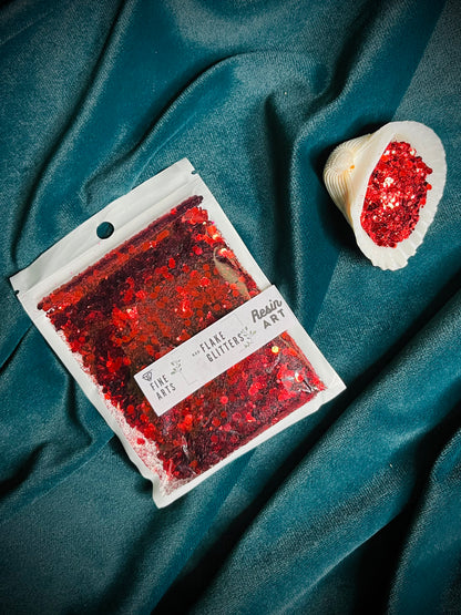 Red Flake Glitter (25 Grams)