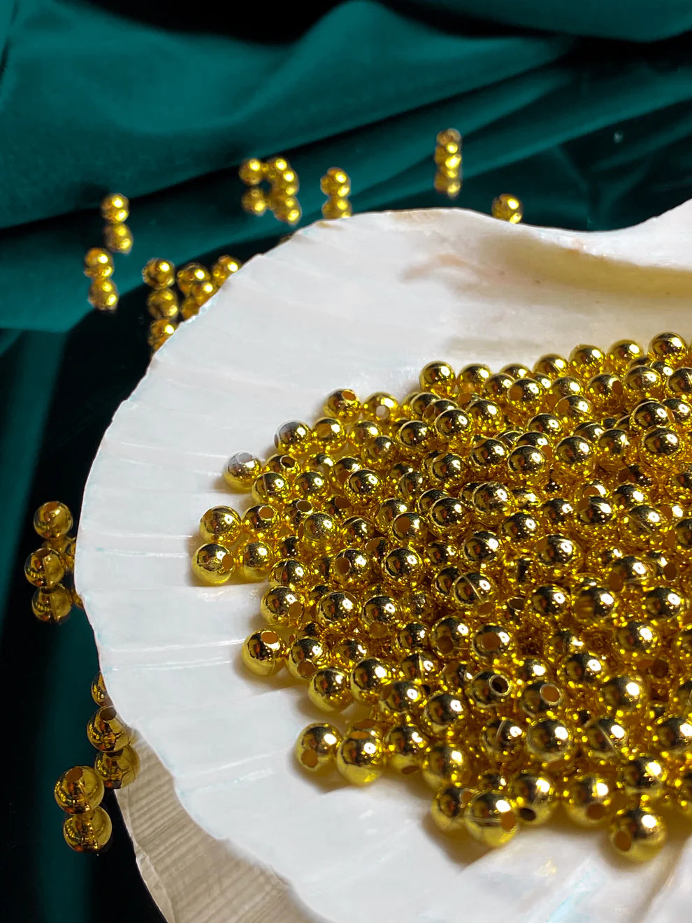 Metal Gold Beads (100gm)
