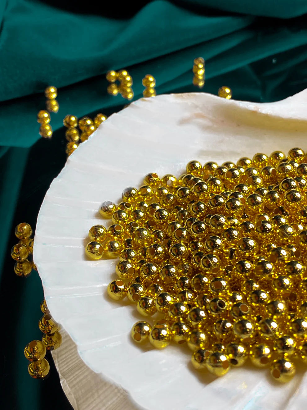 Metal Golden Beads (100gm)