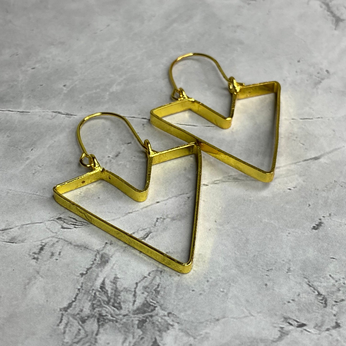 V-Shape Earring Base - Gold