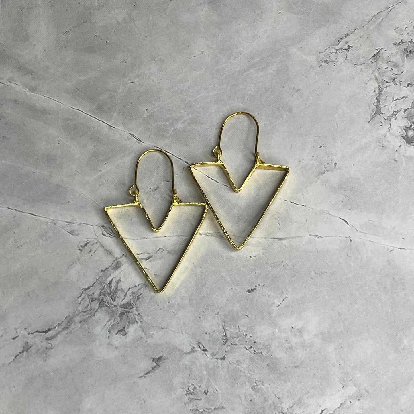 V-Shape Earring Base - Gold