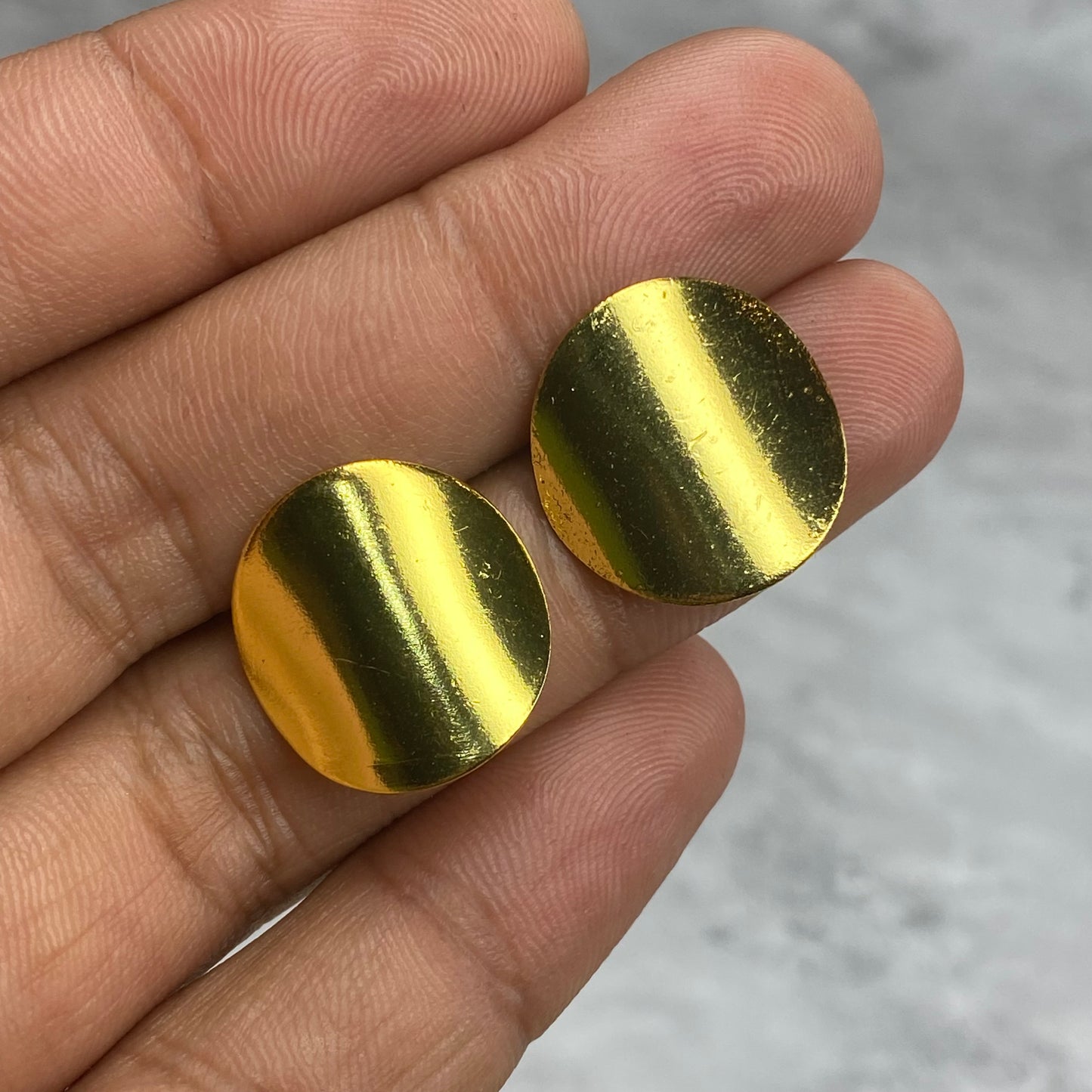 Round Brass Studs For Earring
