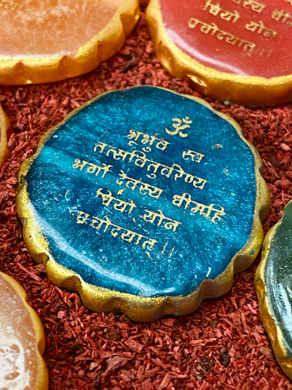 Resin Rakhi Base- Gayatri Mantra Set of 10