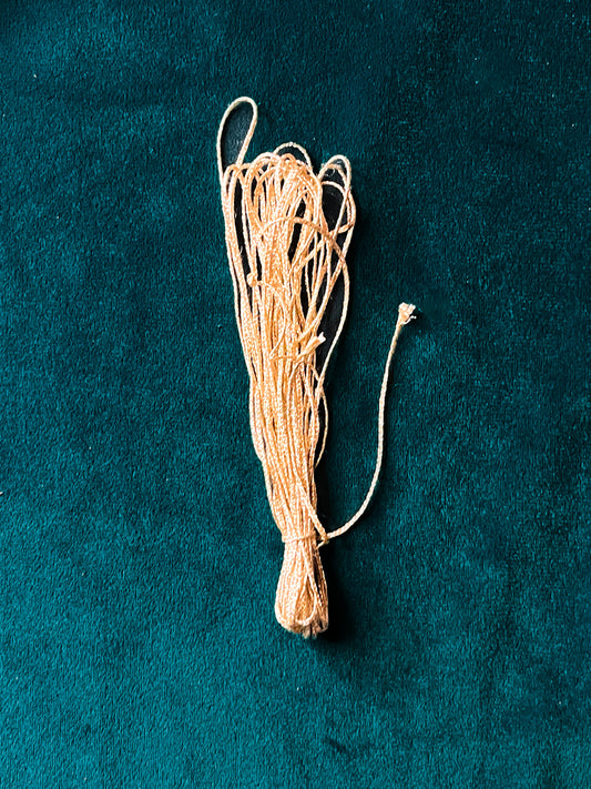 Beige Braided Nylon Thread - 1mm, 10 Meters